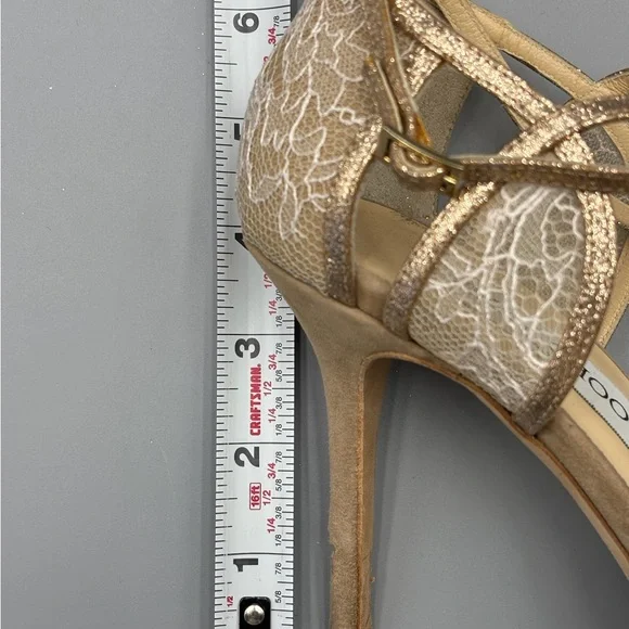 Jimmy Choo laced pattern D’Orsay high heels - size 37 - Picture 15 of 16